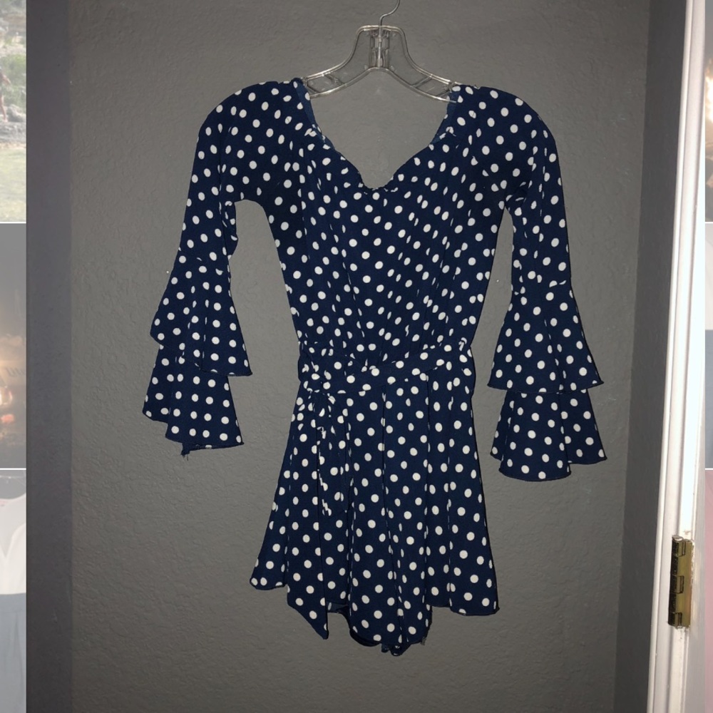 Off the shoulder romper.